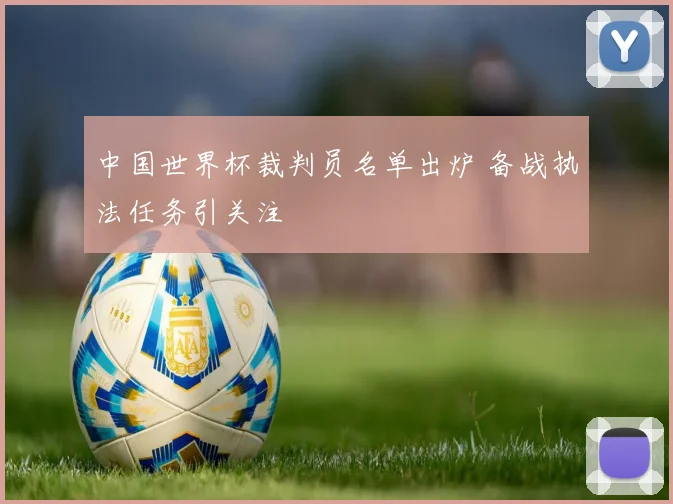 中国世界杯裁判员名单出炉 备战执法任务引关注